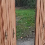 Armoire art déco 3 portes noyer bois brut