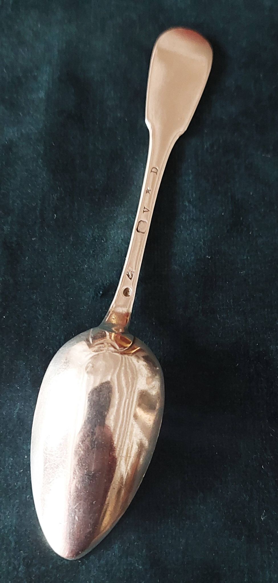 Solid silver teaspoon, Vieillard hallmark, 1st standard Paris, 18g