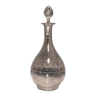 Baccarat crystal carafe, engraved decoration - Period 1900/1910