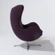 PURPLE EGG ARMCHAIR, ARNE JACOBSEN, 1960s