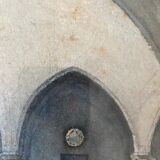 George Roussin, church interior, drawing, twentieth century