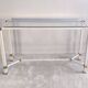 Iconic white console with designer spacer, signed Pierre Vandel Paris