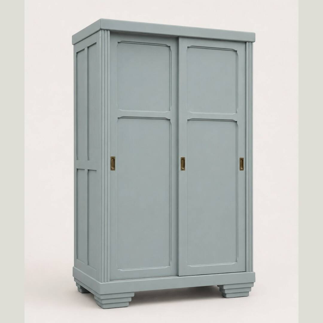 Parisian Art Deco wardrobe with sliding doors.
