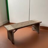 Old solid wood foot step