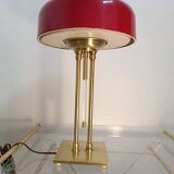 Lampe laiton plexi métal perforé 1954