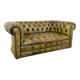 Old vintage leather chesterfield sofa