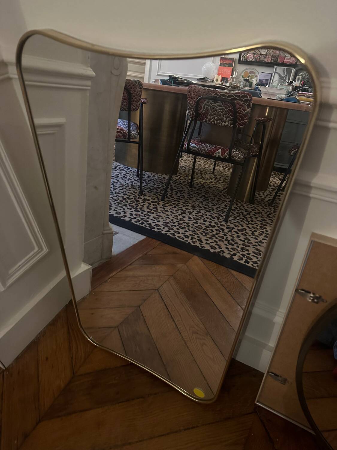 Gio Ponti Mirror 54 x 80 cm Polished Brass Gubi edition