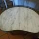 Pair of Antique Louis XVI Style Bean-Shaped Bedside Tables - Marble Top
