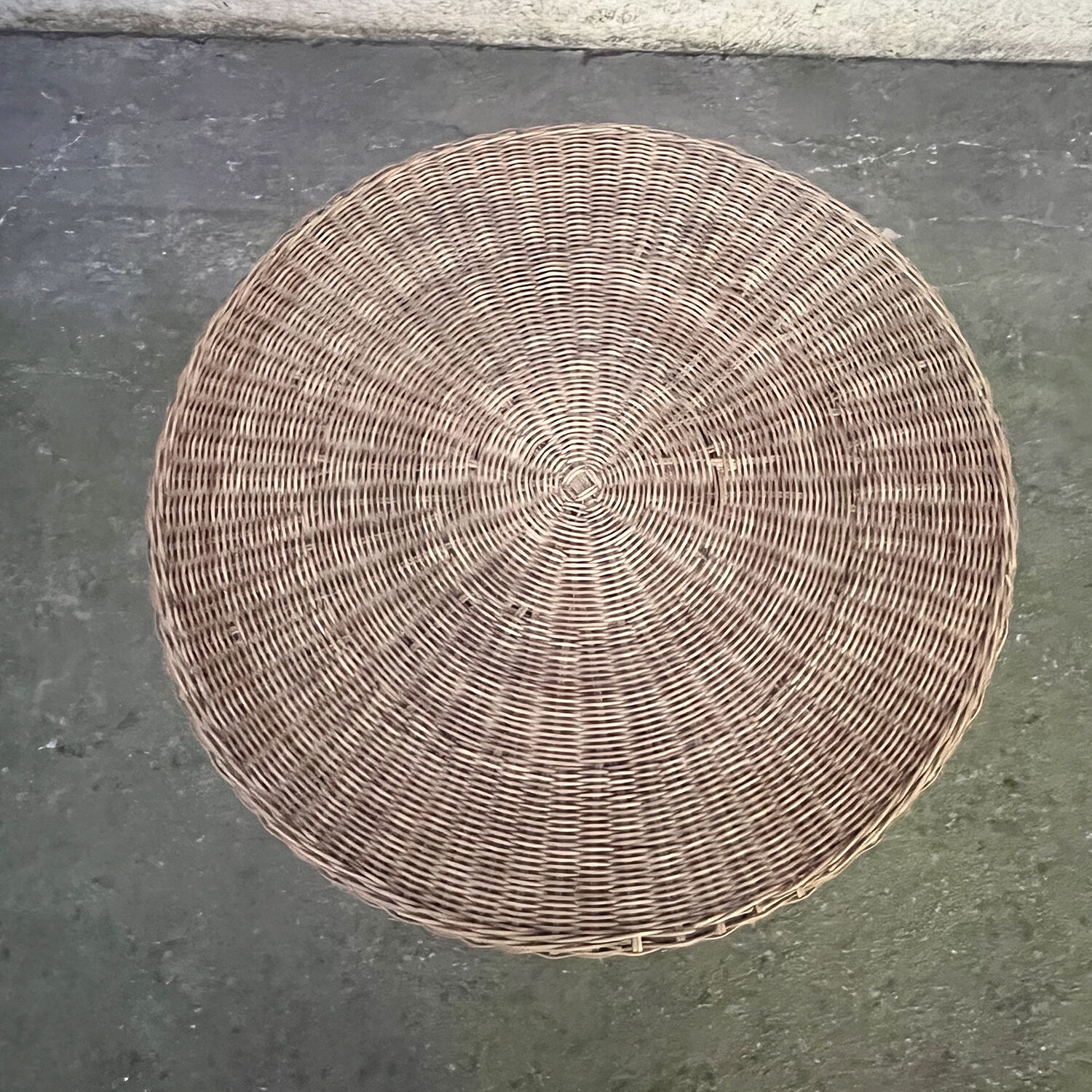 Vintage wicker side table from the 60s