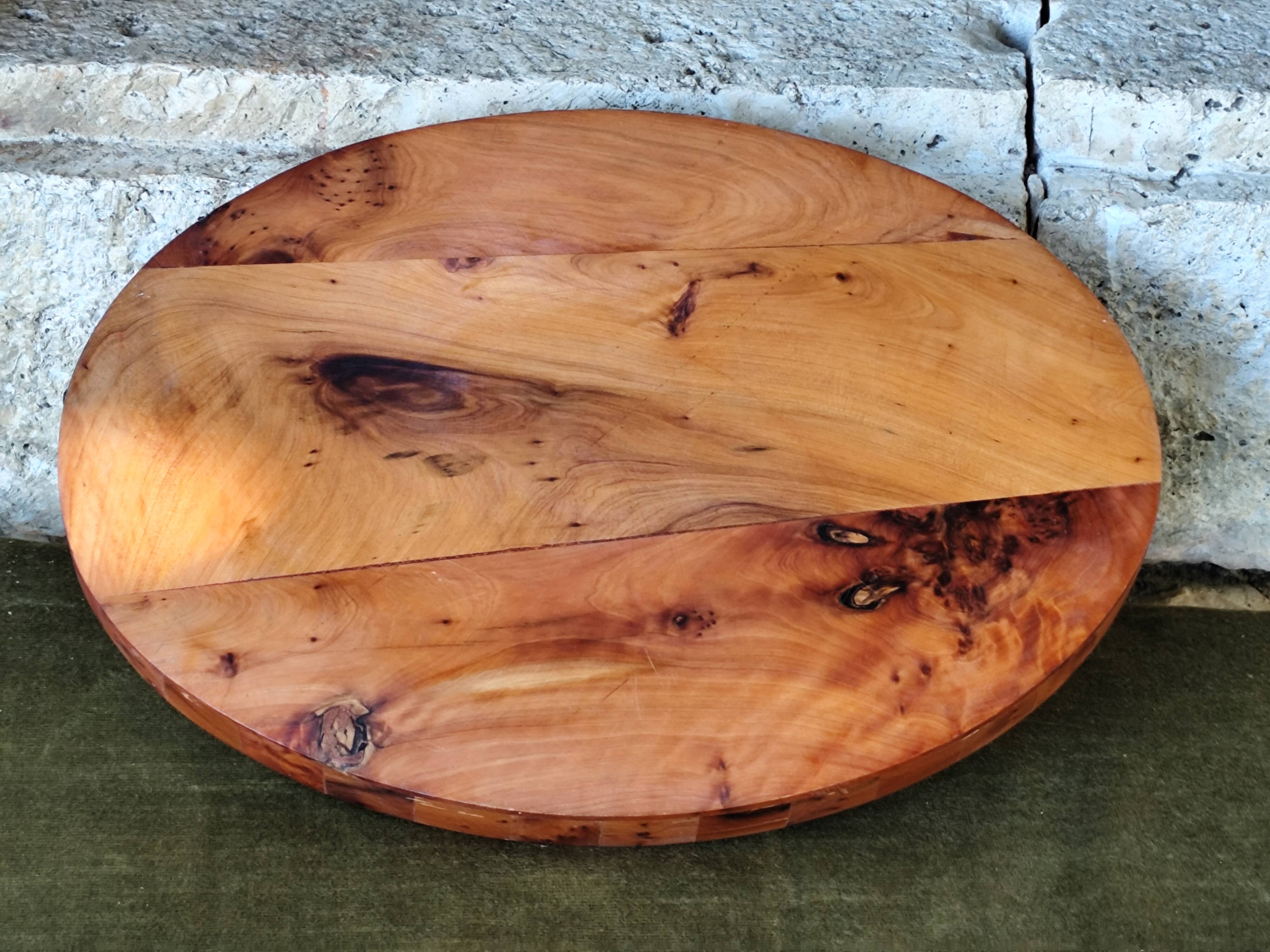 Geometric patterned wooden tray