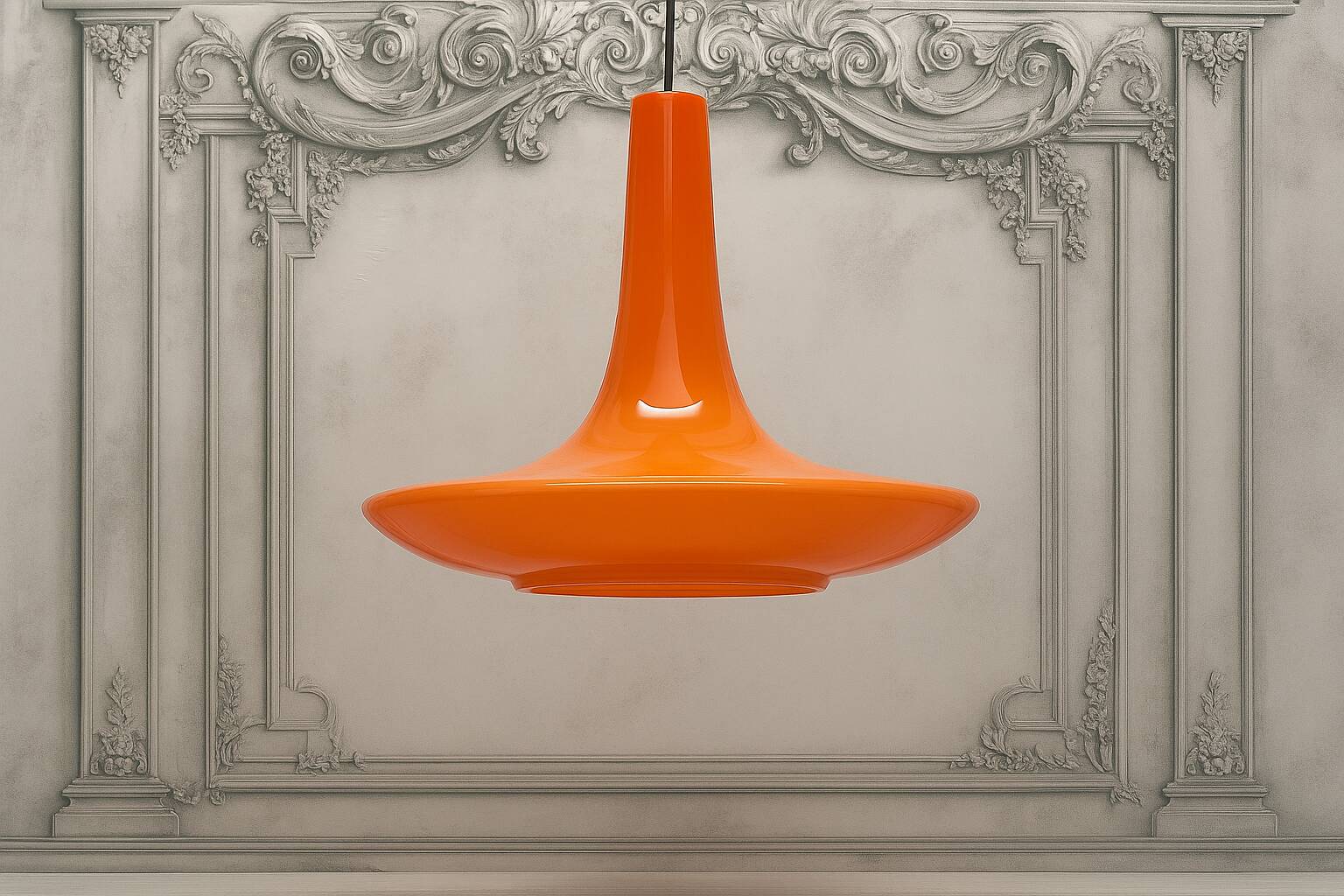 Suspension "Tulip" orange Peill & Putzler, Germany 1960-70