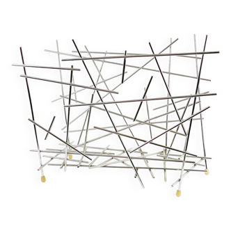 Vintage Fratelli Campana for Alessi magazine rack, Italian design