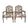 Pair of Louis XVI style armchairs