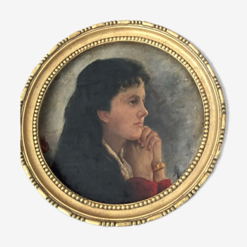 Portrait de jeune-fille XIXe siècle