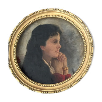 Portrait de jeune-fille XIXe siècle