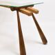 Mid-century side table by Max Kment, maple, cord, Austria, 1950s