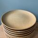Set of 10 small vintage plates in Stoneware CNP Village France