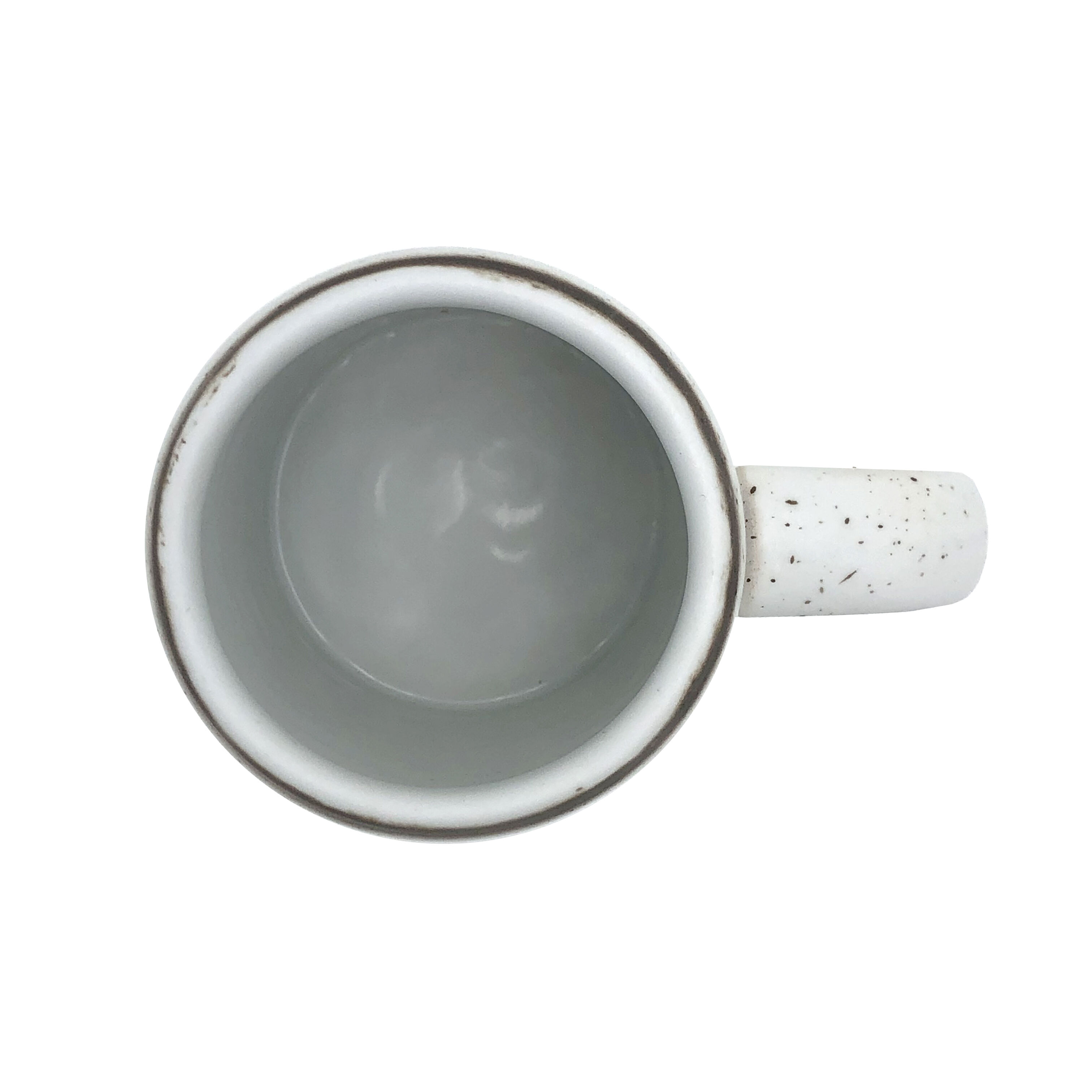 Set of 6 cups and speckled carafe