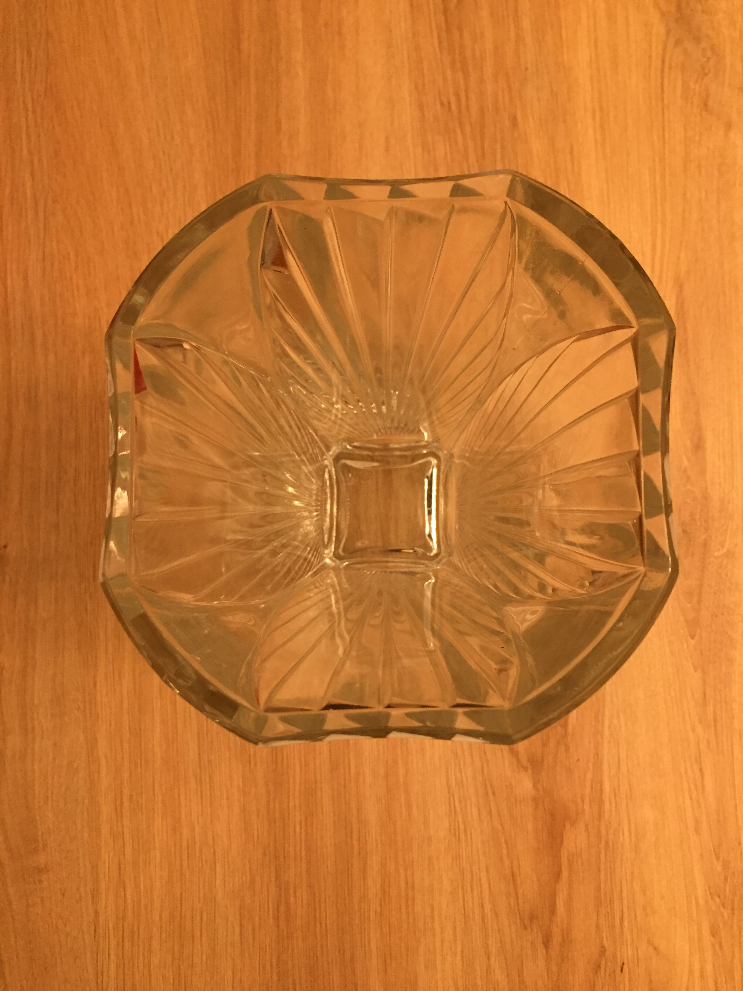 Art Deco vase sun in thick glass
