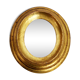 Golden oval mirror