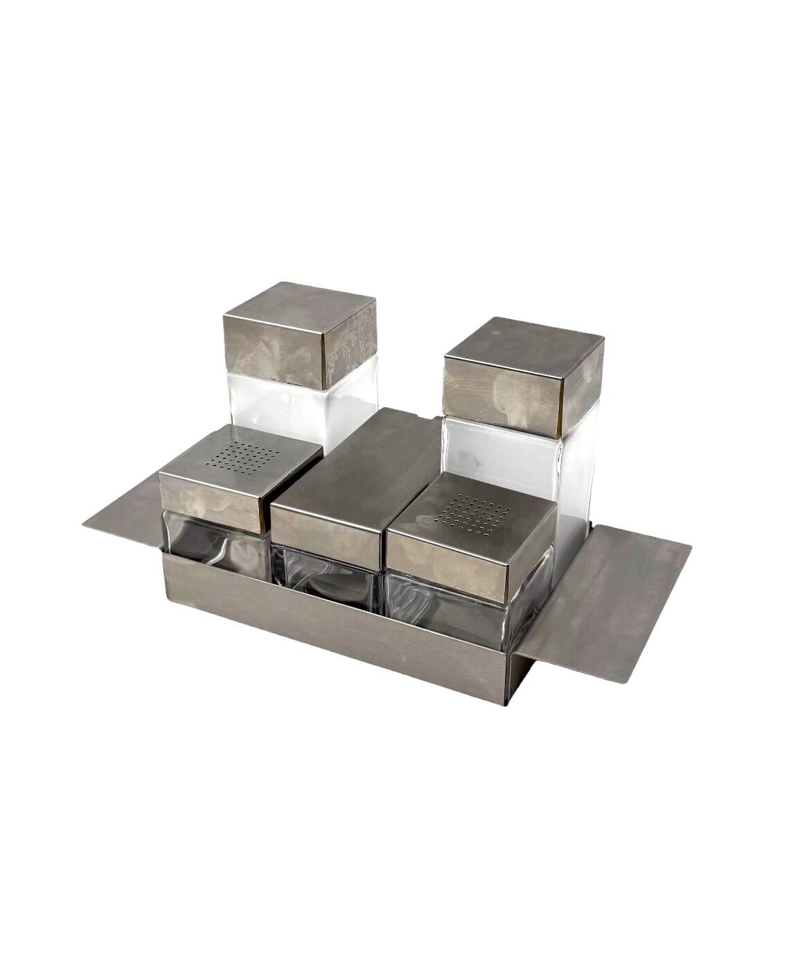 Hollywood regency Cruet-set, Manifattura Zani Italy, 1970s.