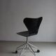 3117 Black swivel chair by Arne Jacobsen for Fritz Hansen