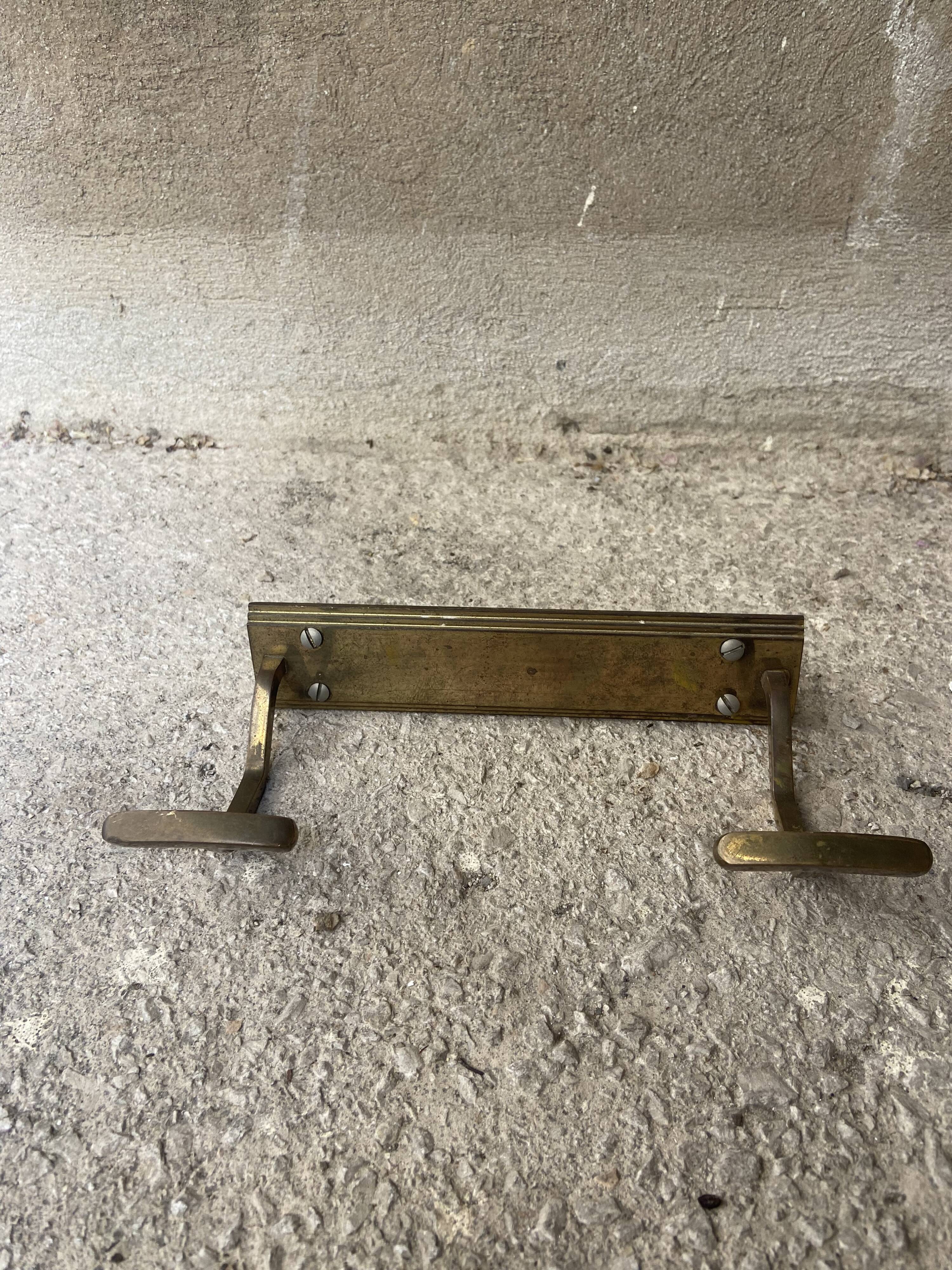 Double brass wall hook