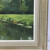 A. Ledieu – Oil on canvas "Bassin d'Hermes"