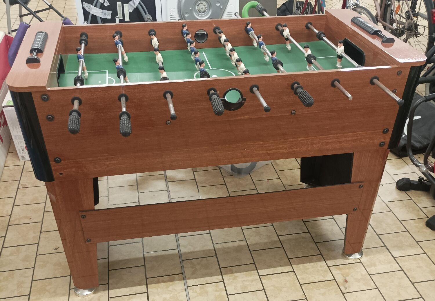 Old table football wood chrome vintage