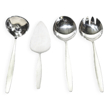 Ménagère georg jensen - modèle cypress - 133 pièces, argent massif