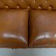 Chesterfield padded leather sofa - late 19th century