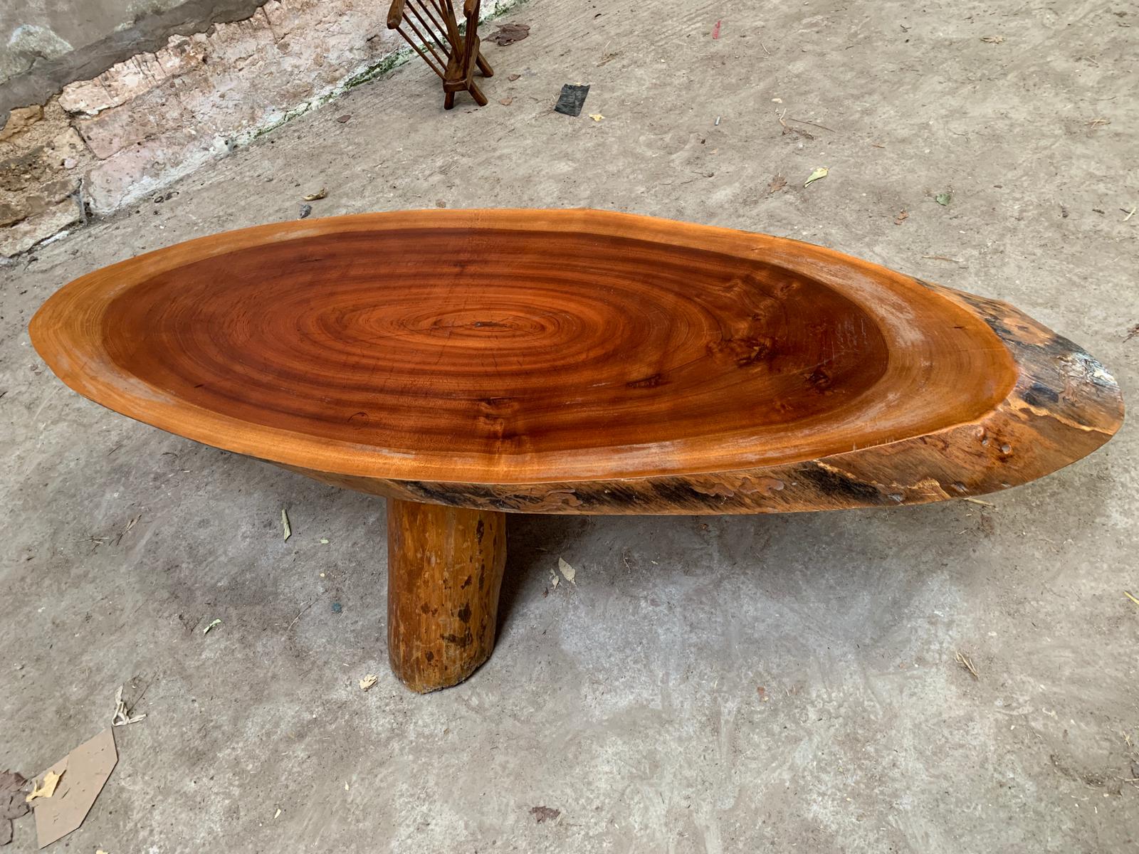 Brutalist coffee table solid wood