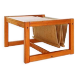 Bohemian Pine Coffee Table with Magazine Holder to Karin Möbring for Ikea 1970s