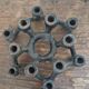 Modernist Japanese cast iron candlestick
