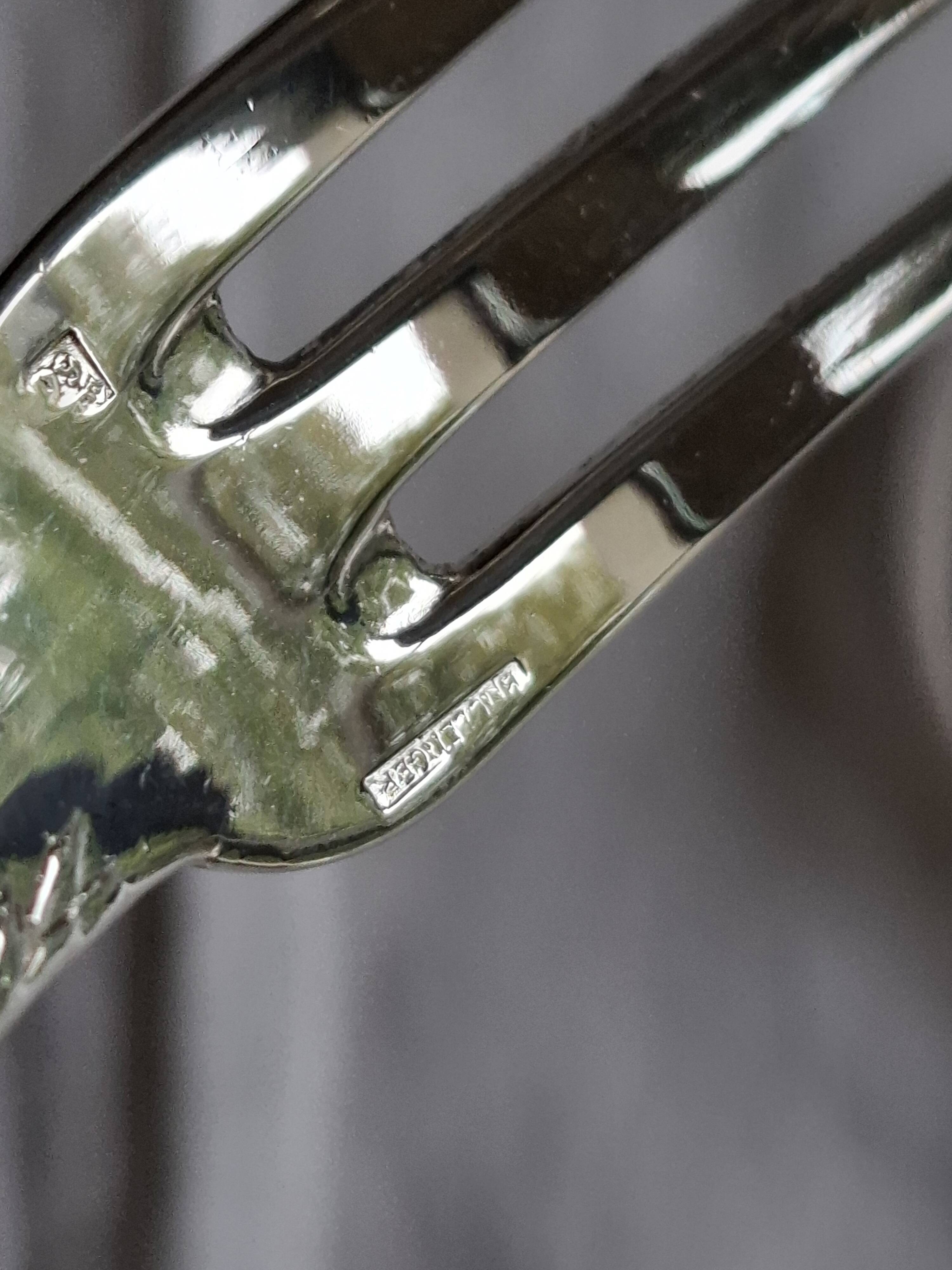 12 Art Nouveau silver-plated cutlery sets with thistle motifs