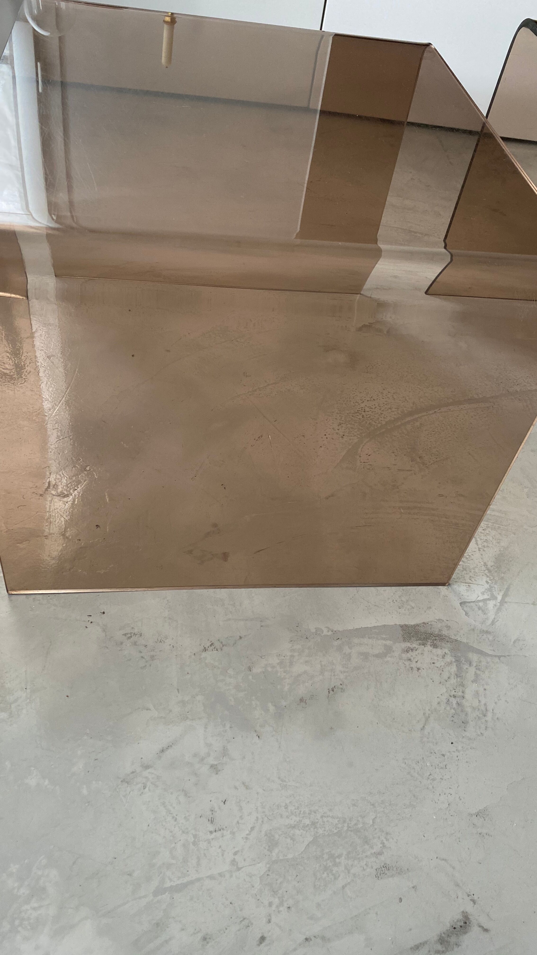 Plexiglass coffees tables in the year 70