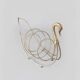 Mid century swan magazine rack by maison jansen