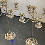 Pair of extra large floor metal candelabras