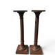 Pair of old fluted wooden pedestals