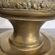 Vintage brass footed bowl, Italian decoration.