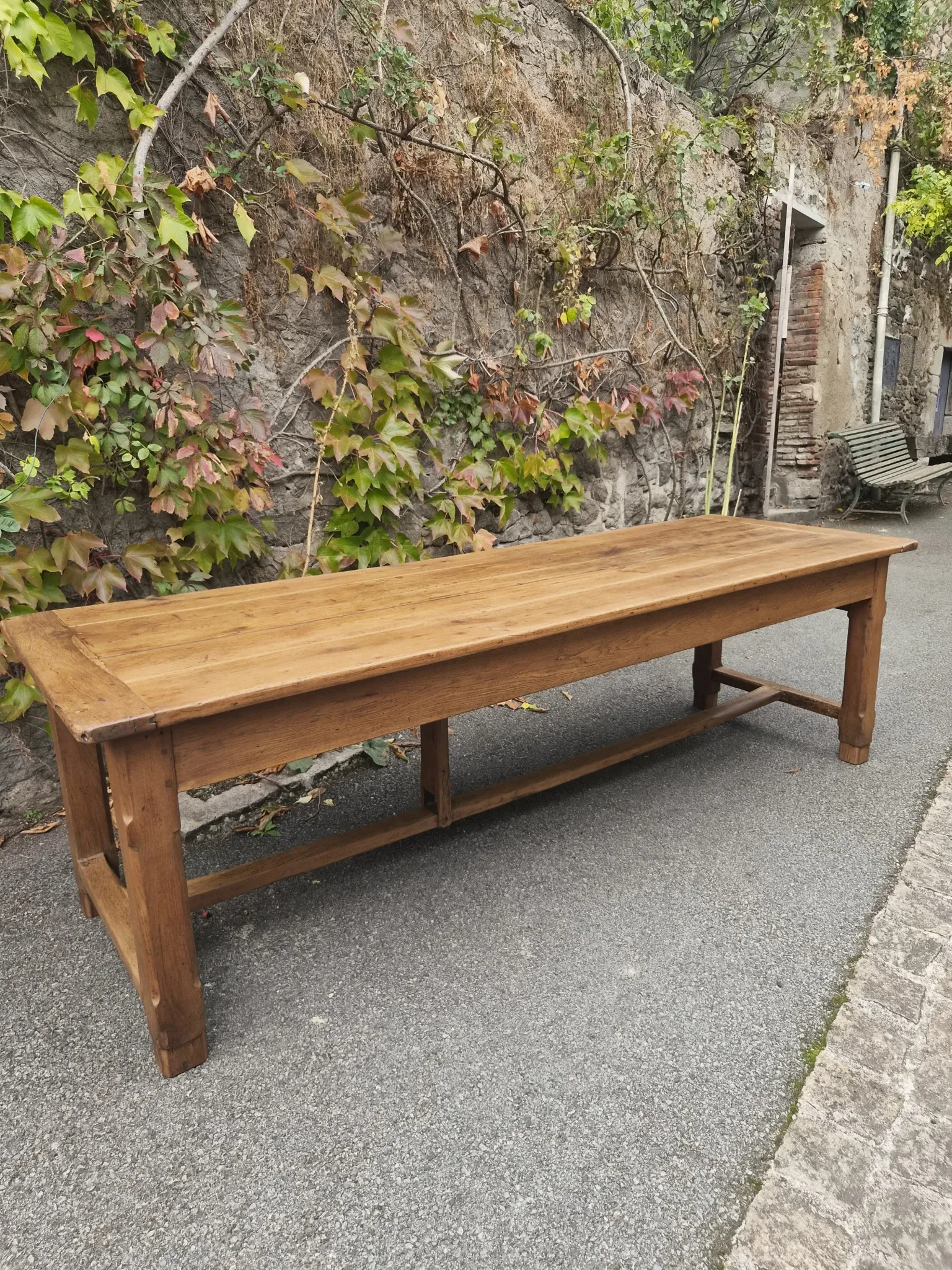 Old farmhouse table in oak, 18th century – Auvergne, France