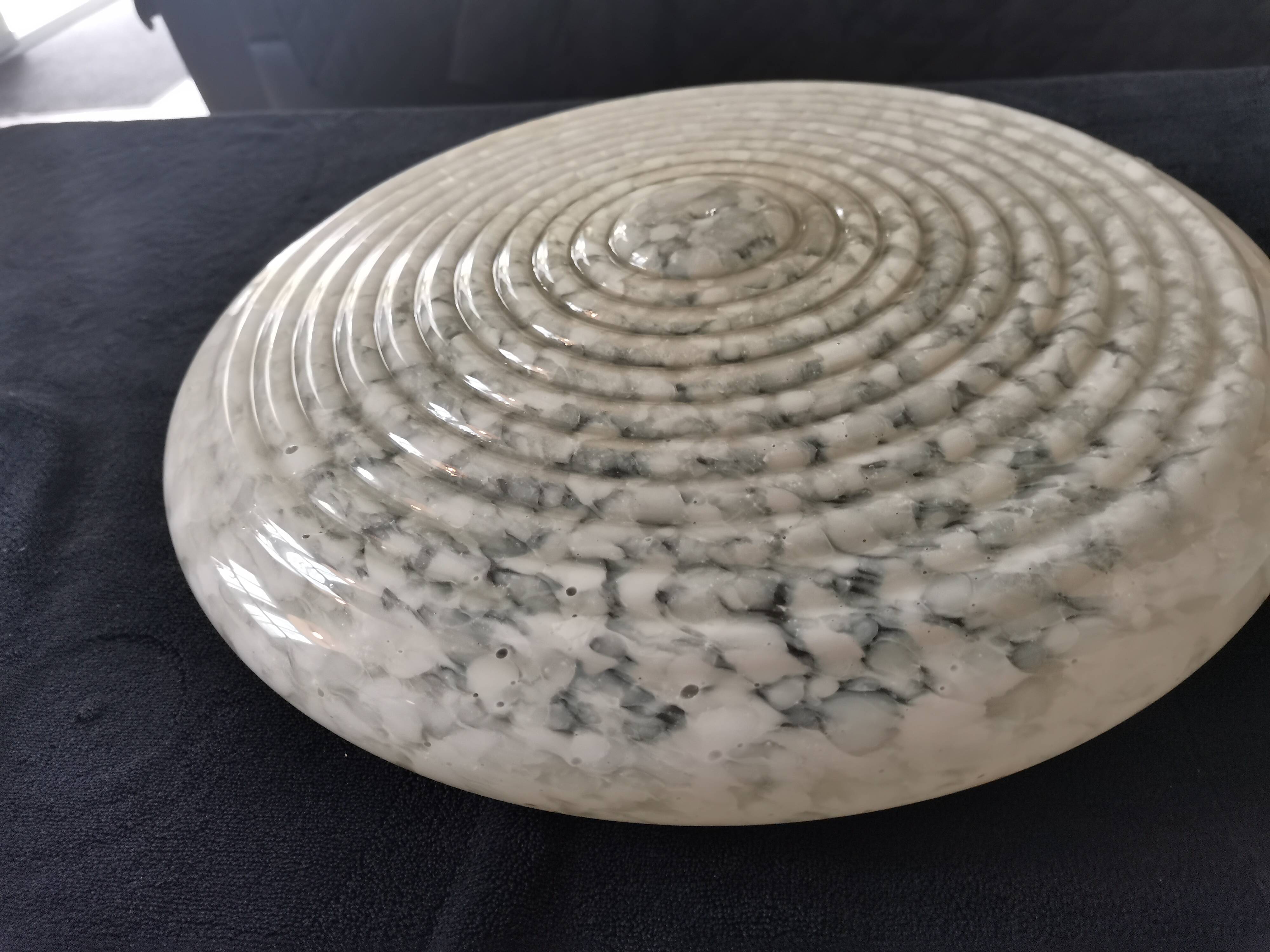 globe verre de clichy blanx pour lustre art déco