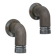Ole Pless Jørgensen 'Pipeline' Pair of Galvanized Metal Wall Lights