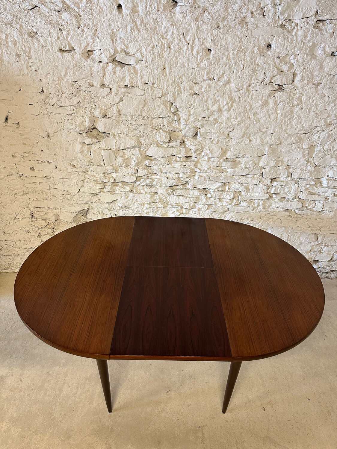 Vintage rosewood extendable dining table