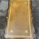 English Chippendale coffee table in solid wood and leather