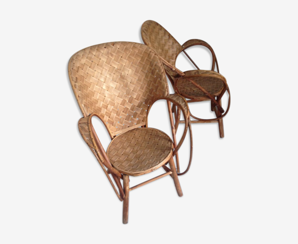 Paire De Fauteuils En Chataignier Dordogne Annees 60 Bon Etat Selency Paire De Fauteuils En Chataignier Dordogne Annees 60 Bon Etat Selency