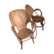 Pair of chestnut armchairs, Dordogne, 60s. Good condition