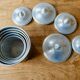 Série de 5 pots à épices fer blanc