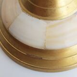 Brass and mother-of-pearl bougeoir