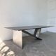 Handcrafted metal coffee table from the 1970s